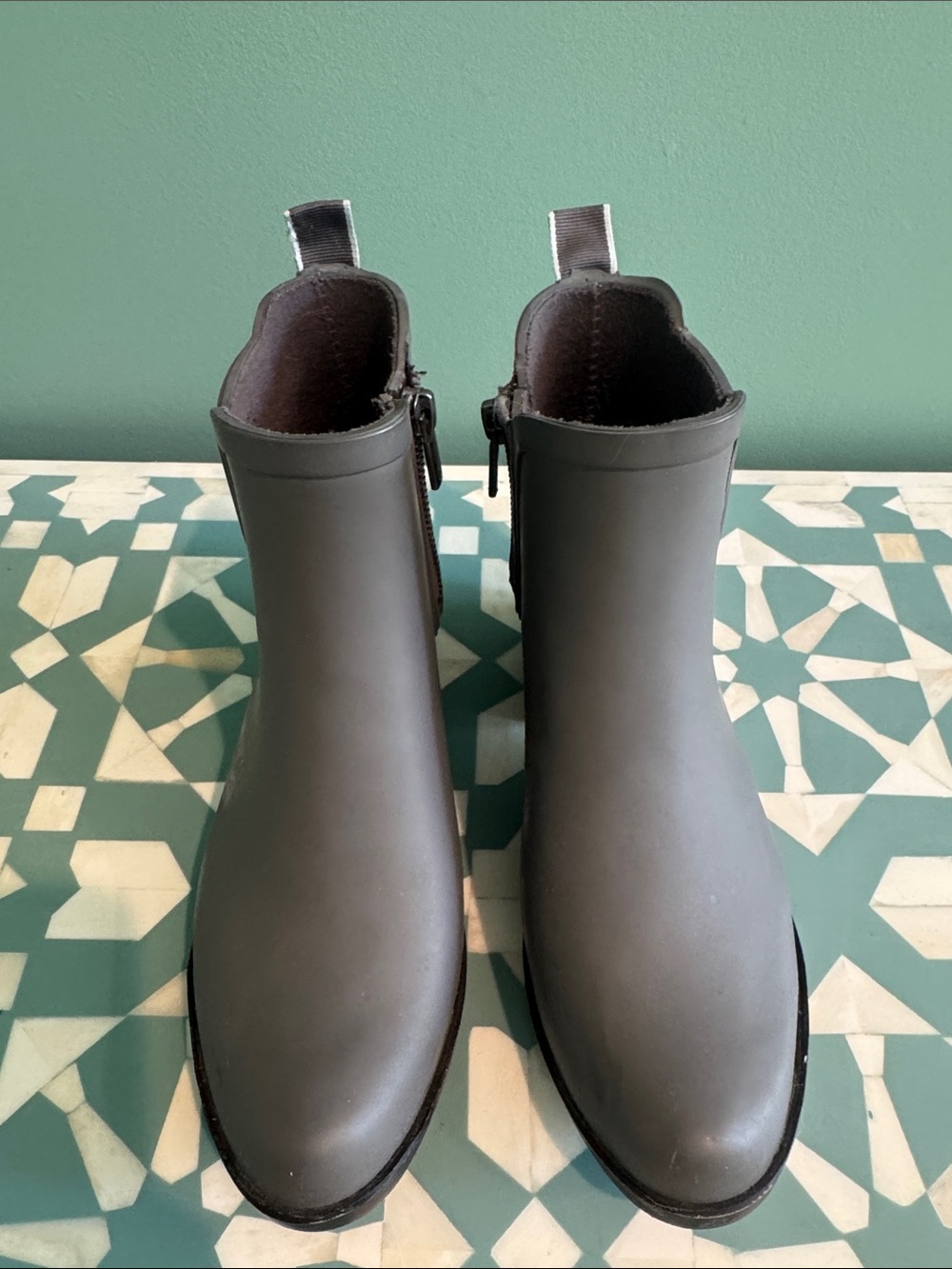 Lucky Brand Grey Rain Booties